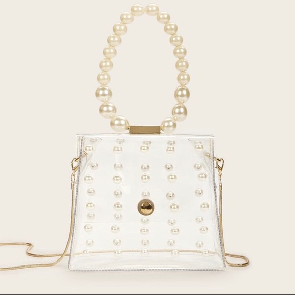 transparent pearl bag